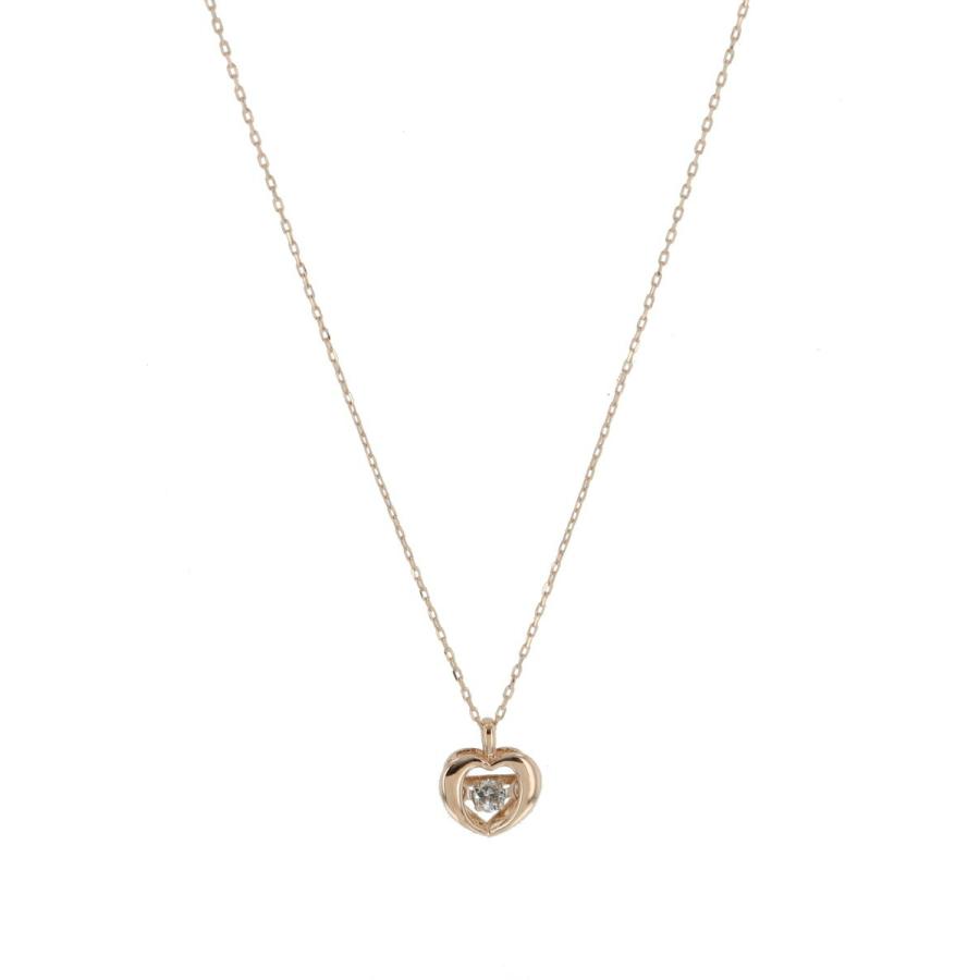 ダンシングネックレス K10ピンクゴールドネックレス ダイヤモンドネックレス 0.05ct ネックレス 10金ネックレス ネックレス ペンダント 誕生日 K10 送料込みの画像