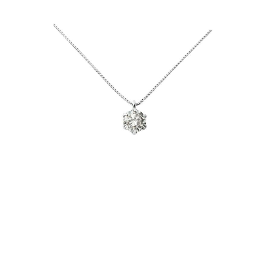 鑑定書付 プラチナ ダイヤモンドネックレス 0.3ct ブリリアンカット