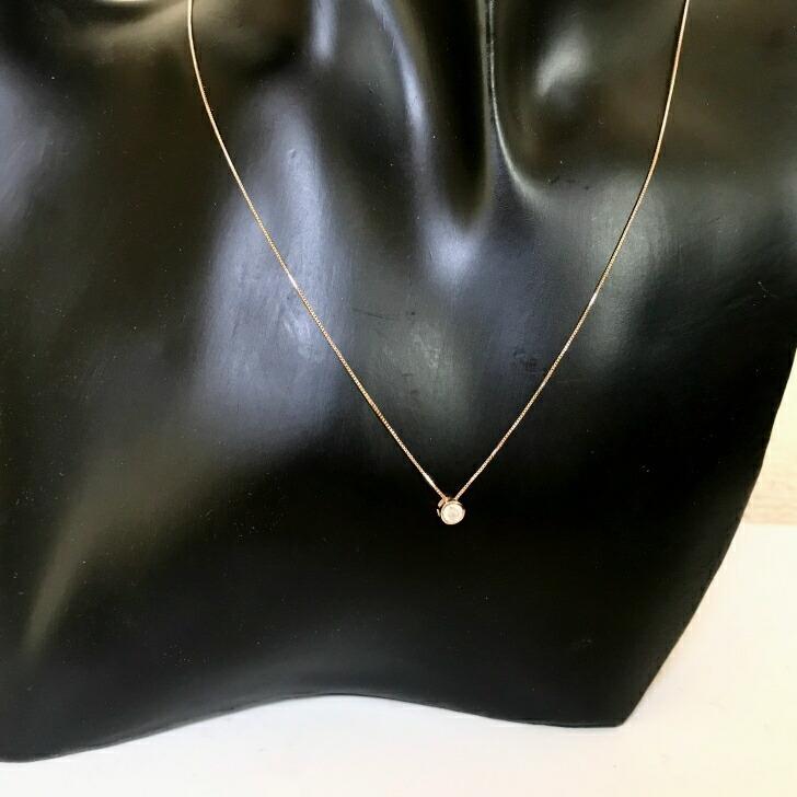 送料込み 18金ピンクゴールドネックレス ダイヤモンドネックレス 0.15ct 18金ネックレス ネックレス ペンダント 誕生日 K18の画像
