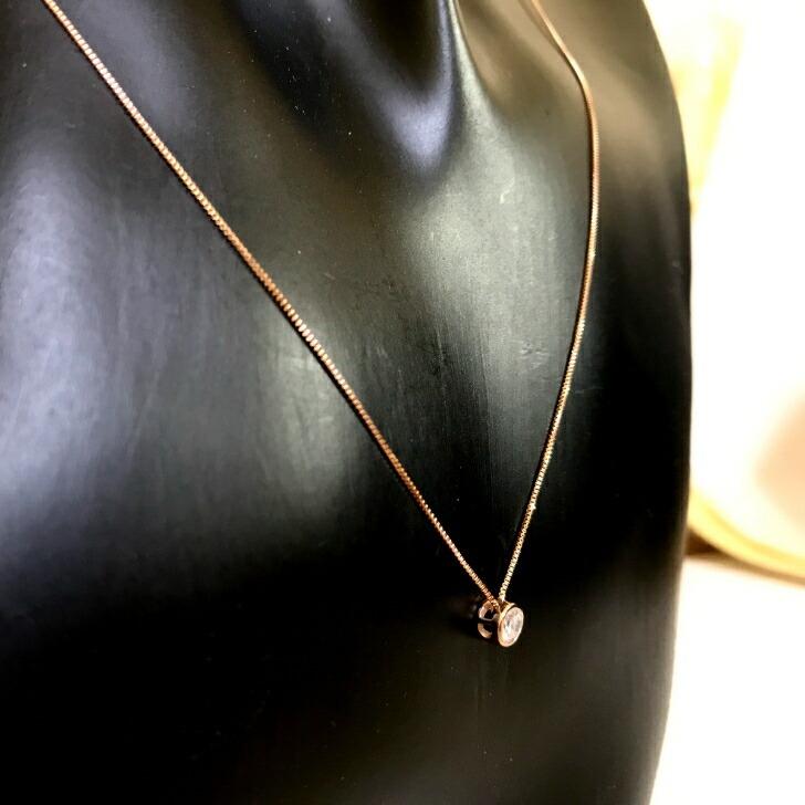 送料込み 18金ピンクゴールドネックレス ダイヤモンドネックレス 0.15ct 18金ネックレス ネックレス ペンダント 誕生日 K18の画像