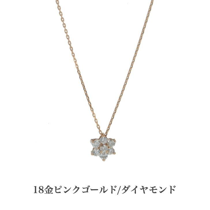 送料込み 18金ピンクゴールドネックレス ダイヤモンドネックレス 0.2ct 18金ネックレス ネックレス ペンダント 0.2ct