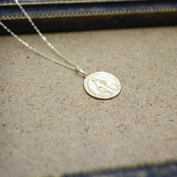 送料込み コインペンダント K10 リバーシブルネックレス ネックレス 10金ネックレス ペンダント 馬 ホース 誕生日 K10 プレゼント 品質保証 安い 大の画像