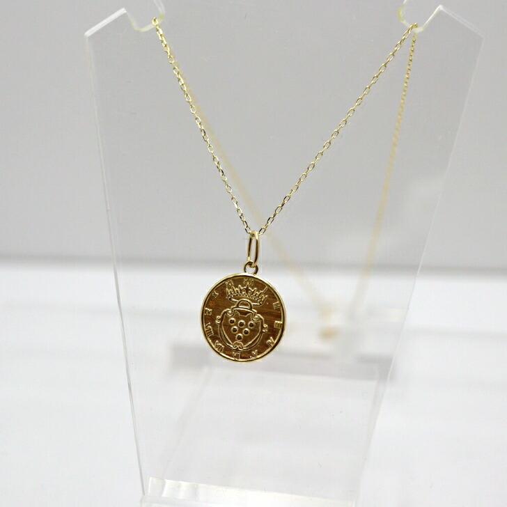 送料込み 馬くいくネックレス K10イエローゴールドネックレス リバーシブルネックレス ネックレス 10金ネックレス ペンダント 馬 ホース 誕生日 K10 中の画像