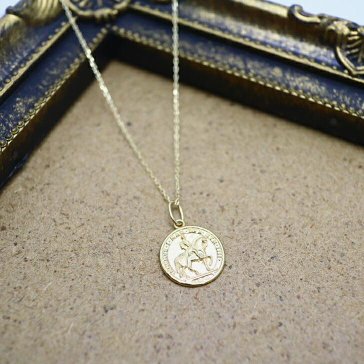 送料込み 馬くいくネックレス K10イエローゴールドネックレス リバーシブルネックレス ネックレス 10金ネックレス ペンダント 馬 ホース 誕生日 K10 品質保証 大の画像