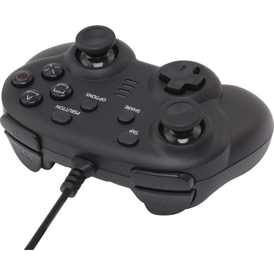 Switch/Switch Lite/PS4　CYBER・ワイヤードコントローラー ミニ　ブラック（ネコポス便不可）【新品】 | サイバーガジェット | 03