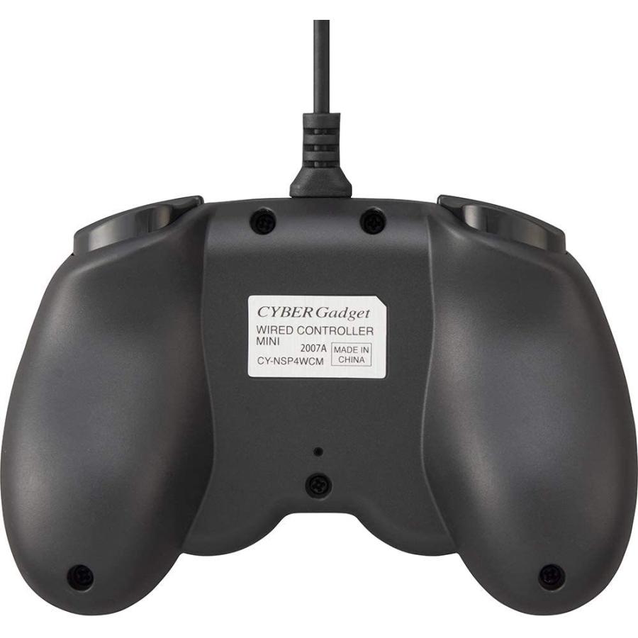 Switch/Switch Lite/PS4　CYBER・ワイヤードコントローラー ミニ　ブラック（ネコポス便不可）【新品】 | サイバーガジェット | 04