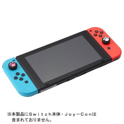 Switch　CYBER・アナログスティックカバー　ねこにゃん　ブラック（Joy-Con用）【新品】｜193｜02