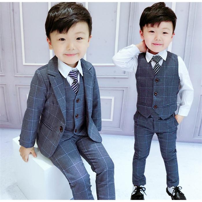 子供スーツ 4点セット キッズ 子供用 おしゃれ チェック柄 フォーマルウェア ベスト 卒業式 入学式 男の子 発表会 入園式 結婚式 七五三 セットアップ Hxf2417nov005 エニタイム 通販 Yahoo ショッピング