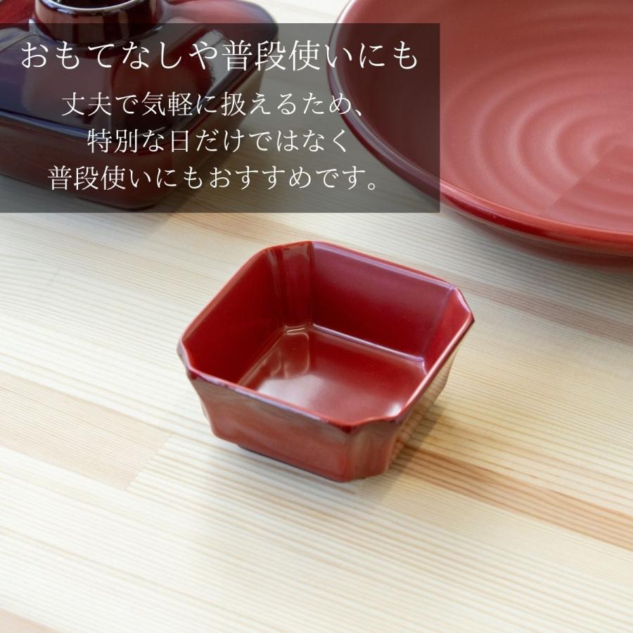 Thunder Group 八角小鉢 幅7.9cm 高さ3.9cm 漆器のようなメラミン食器