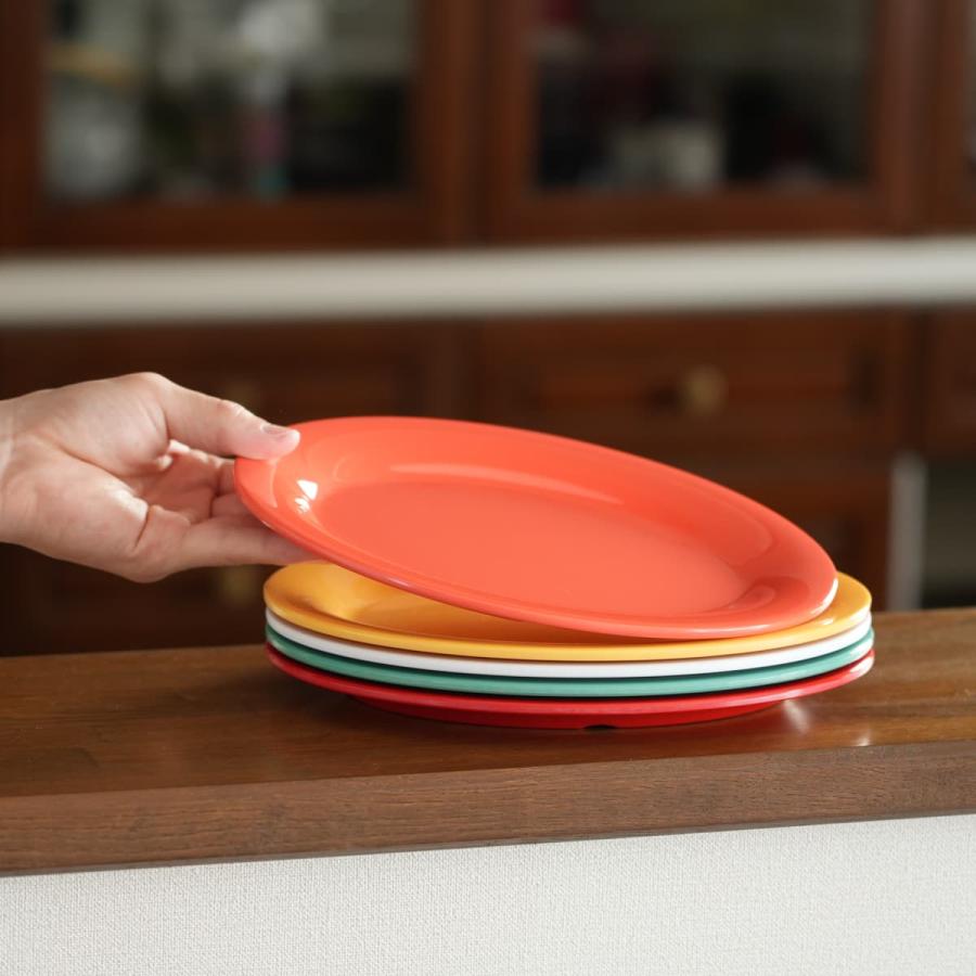 Thunder Group オーバルプレート 30.3×22.8cm 丈夫な業務用 メラミン