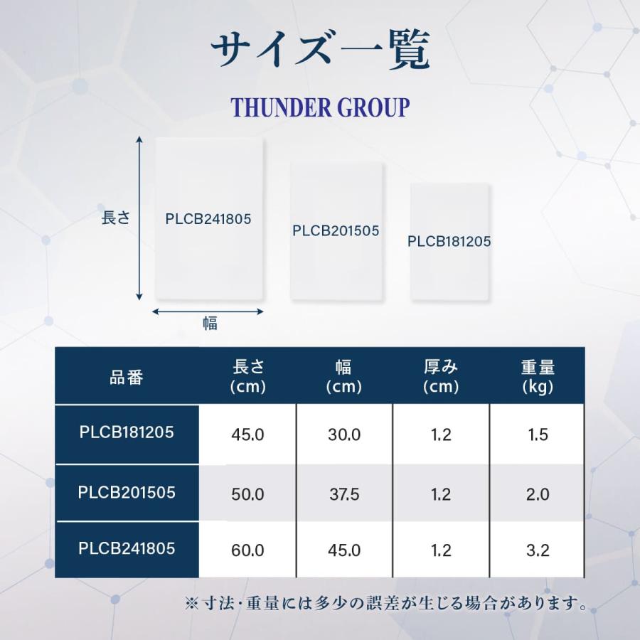 Thunder Group カラーまな板 45×30×1.2cm 大きい カッティングボード