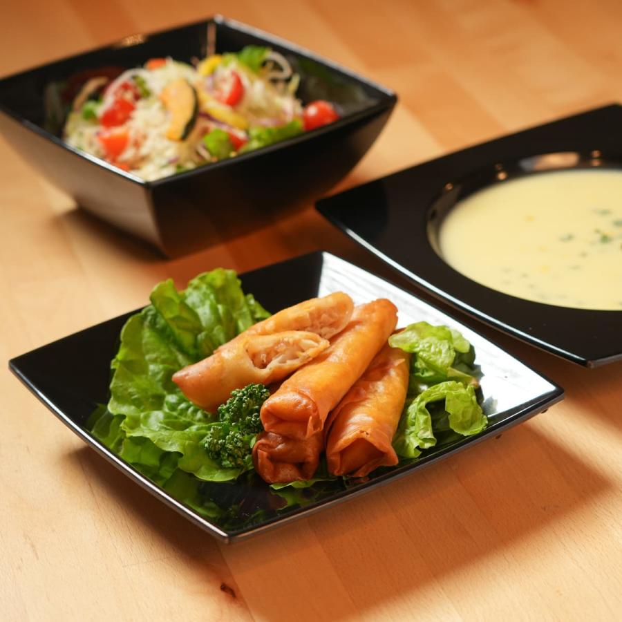 Thunder Group 長角皿 24.1×13.3cm 焼き物皿 焼き魚 長方形 メラミン