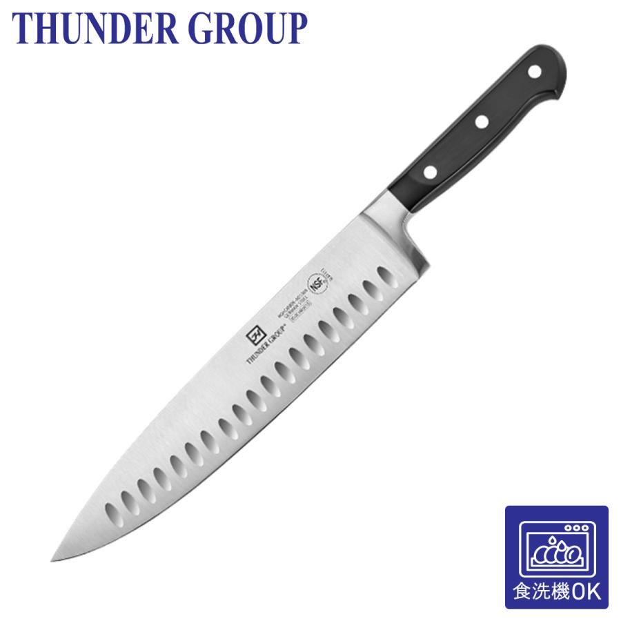 モリブデン　黒焼き牛刀　高級　プロ仕様 Thunder Group 牛刀 254mm シェフナイフ 包丁 食洗機対応 モリブデン