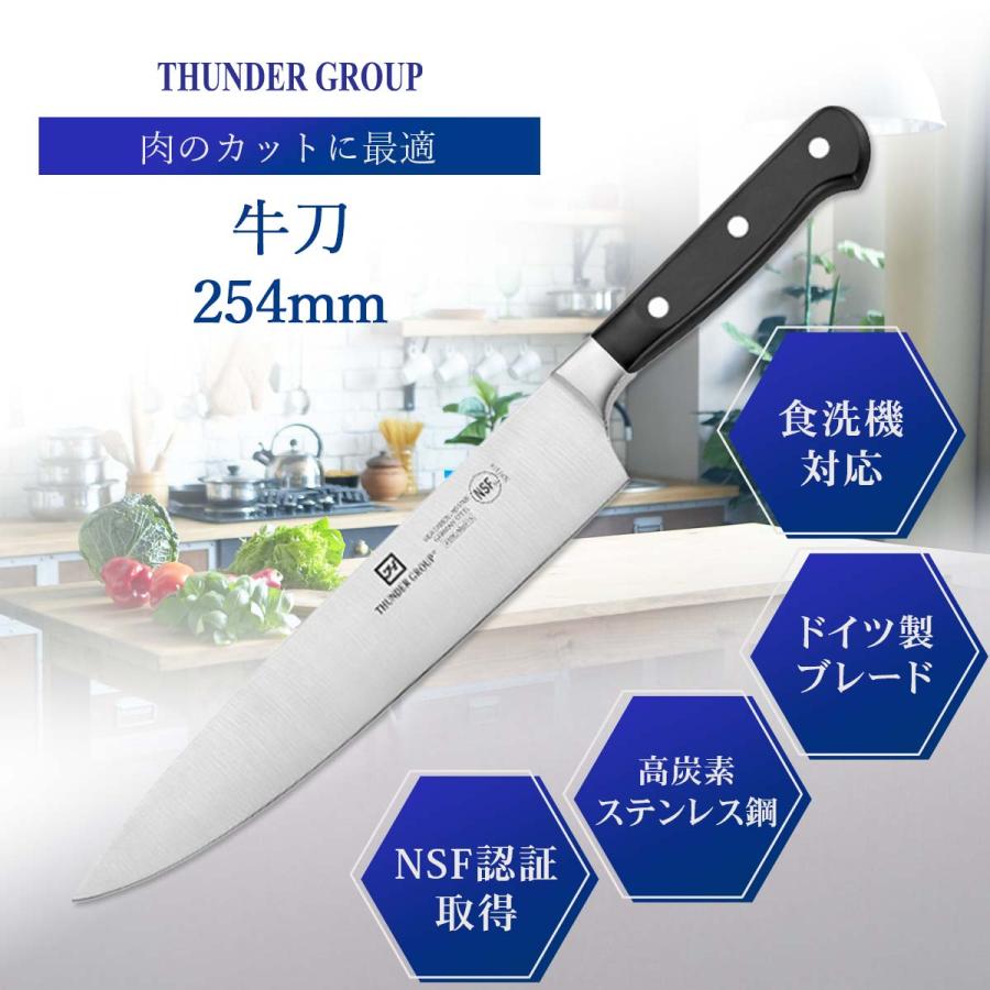 Thunder Group 牛刀 254mm シェフナイフ 包丁 食洗機対応 モリブデン