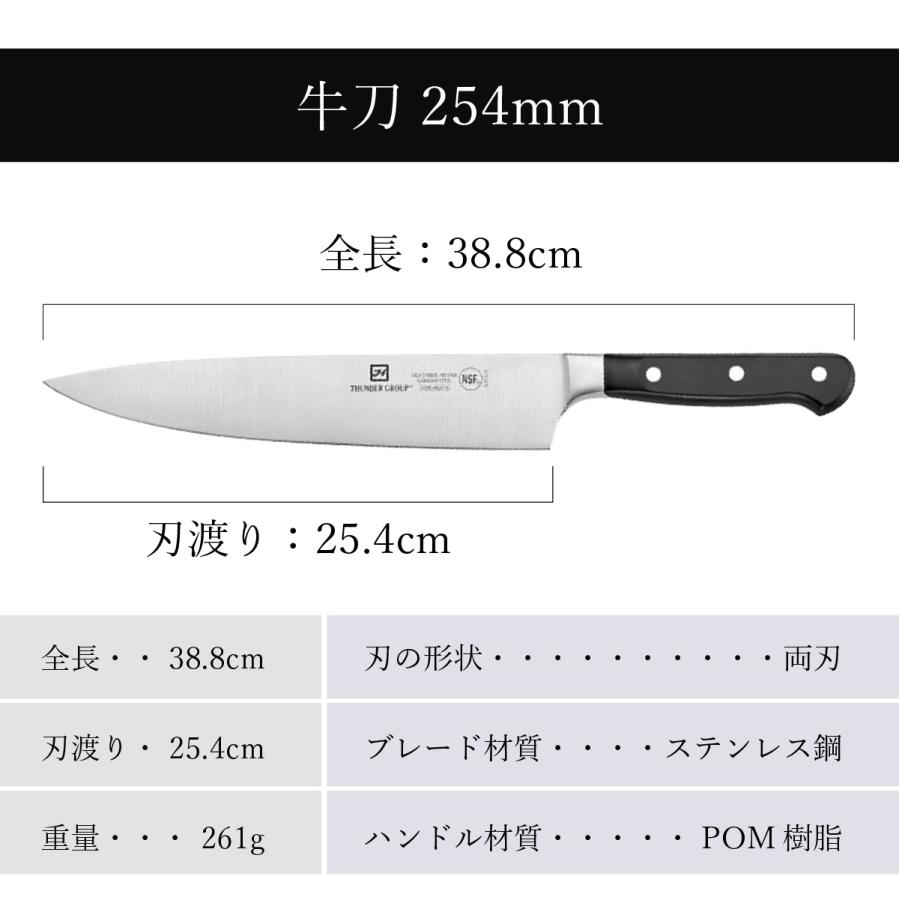 Thunder Group 牛刀 254mm シェフナイフ 包丁 食洗機対応 モリブデン
