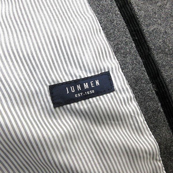 ジュンメン/JUNMEN フード付き シングルボタンコート【S】灰色グレー 