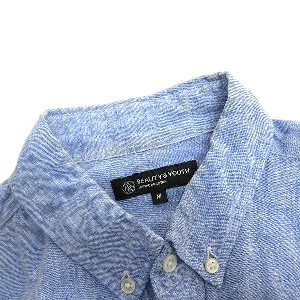 Z□ユナイテッドアローズ/UNITED ARROWS B&Yボタンダウン長袖リネン 