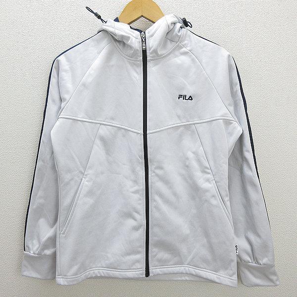 Z□フィラ/FILA ジップアップ トレーニングジャケットJKT□白