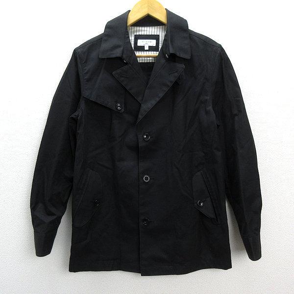 Z□日本製□エディフィス/EDIFICE ショートトレンチコートJKT□黒【40