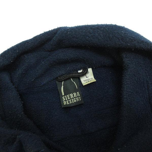 X★90s・USA製 シエラデザイン/SIERRA DESIGNS フルジップ フリースジャケットJKT【メンズL】紺MENS/94【中古】|1976maniraizu|03