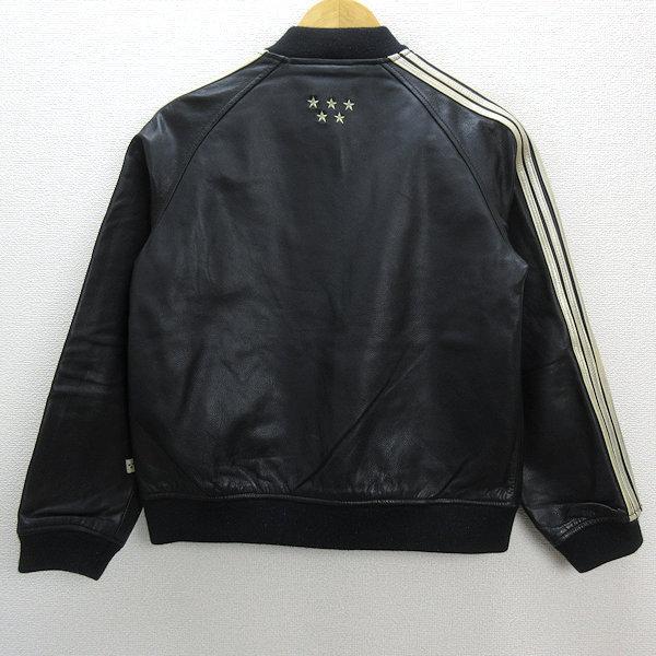 BLUE MARLIN ブラック レザージャケット ライダース Lサイズ　牛革 k□ブルーマーリン/BLUE MARLIN 本革レザージャケットJKT/革ジャン