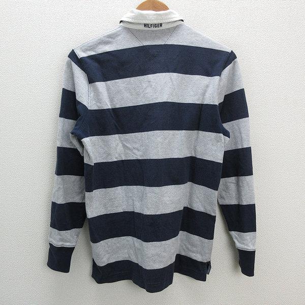 a□トミーヒルフィガー/TOMMY HILFIGER ロゴ刺繍 ボーダー柄 長袖