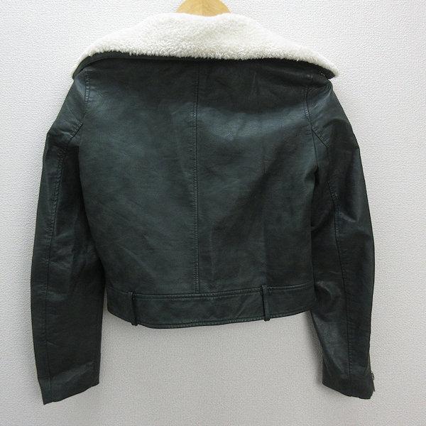 n□ザラ ベーシック/ZARA BASIC 襟ボア ダブルライダースジャケットJKT 