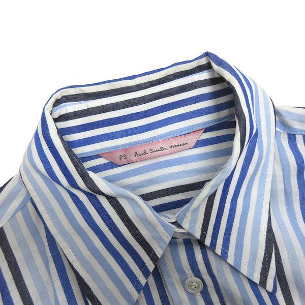 m□ポールスミス/Paul Smith ストライプ柄 長袖シャツ【40】青 m□ポールスミス/Paul Smith ストライプ柄 長袖シャツ【40】青