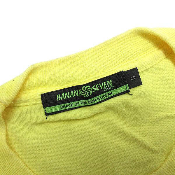 a□バナナセブン/BANANA SEVEN ラメプリント Tシャツ【S】黄
