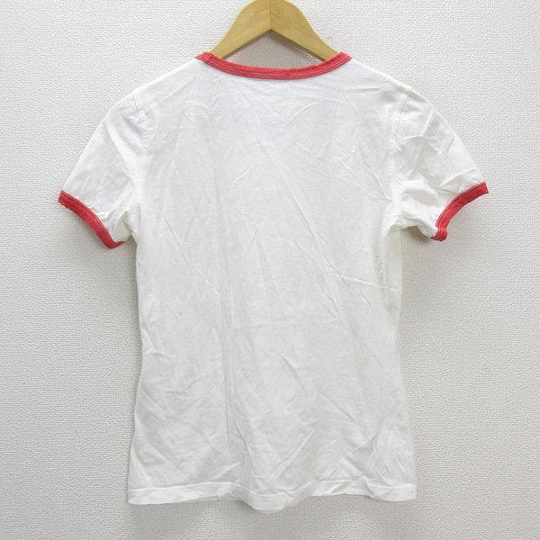 k□ディースクエアード/DSQUARED2 ダメージ加工 リンガーTシャツ【L 