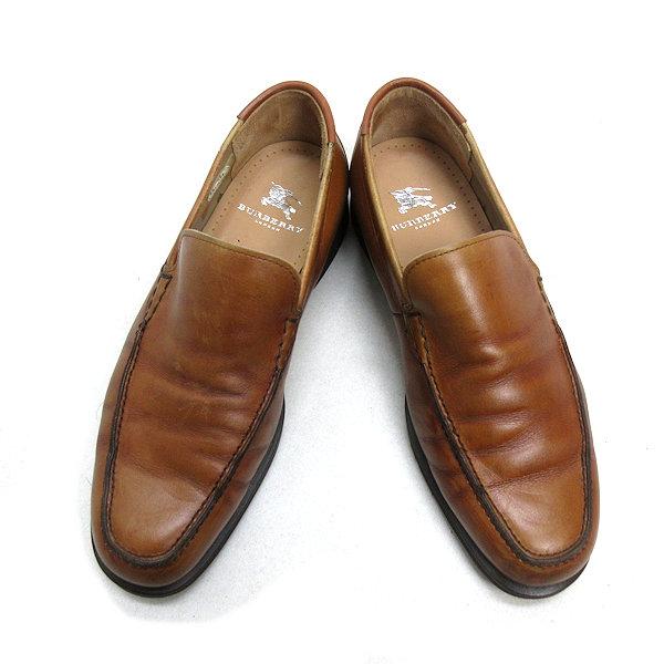 y■【 25cm 】バーバリーロンドン/BURBERRY本革レザー ローファーシューズ■茶MENS/11【中古】｜1976maniraizu｜02