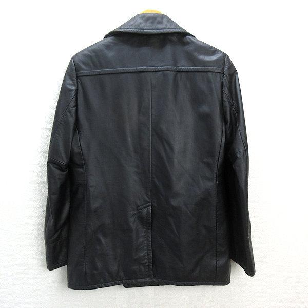 k□コムサ/COMME CA 牛革 ダブルボタンレザーコート/ジャケット【44