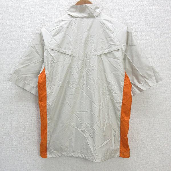 NIKE GOLF ハーフジップ 半袖シャツ センターロゴ L 切替 古着 NIKE（ナイキ） シャツ 半袖 メンズ エア ハーフ ジップ ブラック