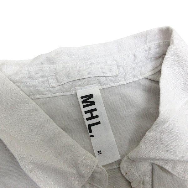 k□マーガレットハウエル/MHL キーネック 半袖ポロシャツ【M】灰色系