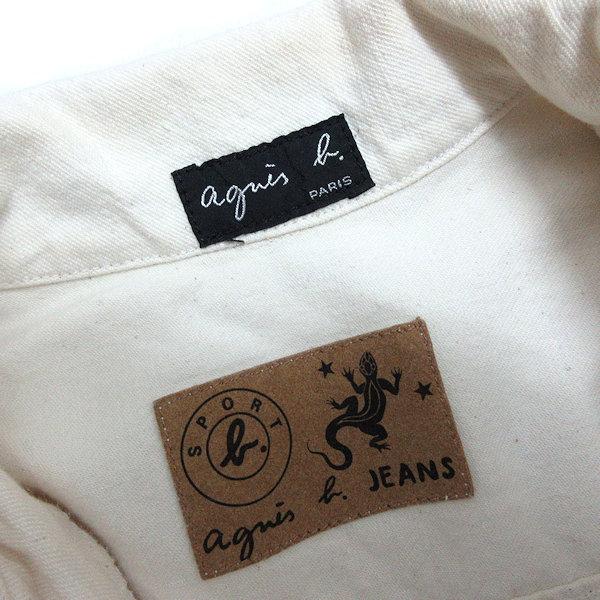 y□仏製□アニエスベー/AGNES.bカラーデニムジャケット/Gジャン□白