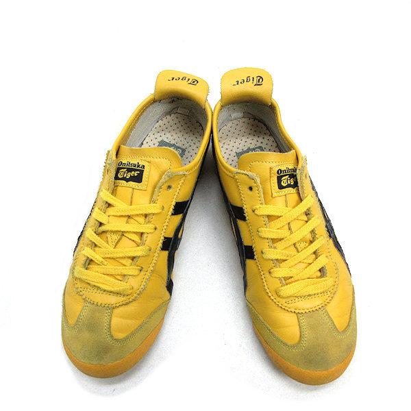 鬼塚タイガーの皮の黄色スニーカー、 | www.jerusalemoliveoil.com