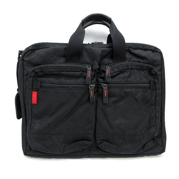 k マンハッタンパッセージ/MANNHATTANN PASSAGE ナイロンブリーフケース/ビジネスバッグ/黒/BAG/MENS 92【中古