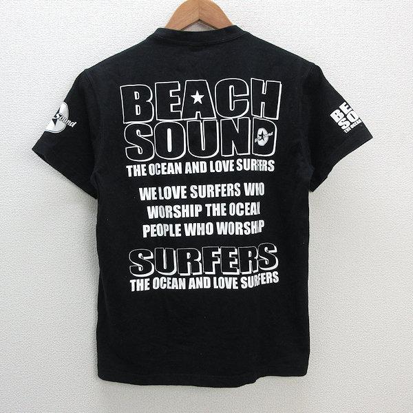 y□ビーチサウンド/Beach Sound ストレッチTシャツ/SYRF□黒【メンズF