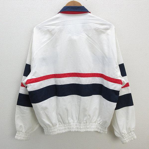 k□90年代□エレッセ/ellesse トリコロール ヴィンテージブルゾン/下北