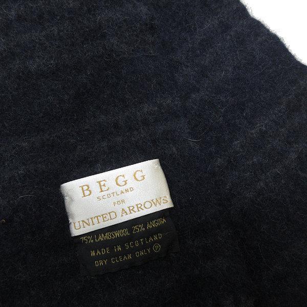 【未使用】UNITED ARROWS ウールマフラー ナチュラル スコットランド 未使用】UNITED ARROWS ウールマフラー ナチュラル