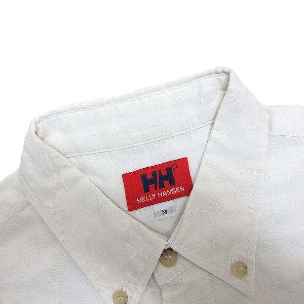 a□ヘリーハンセン/HELLY HANSEN ロゴ刺繍 長袖ボタンダウン
