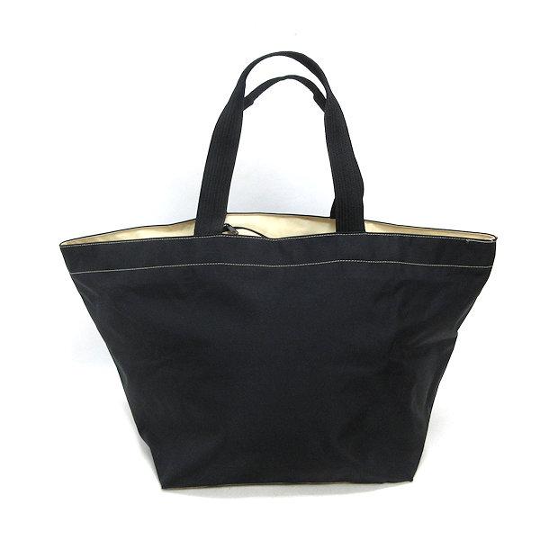 k□エルベシャプリエ/Herve Chapelier 大型 舟形トートバッグ/黒/BAG