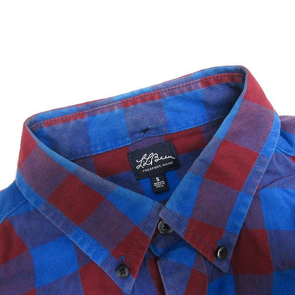 k□エルエルビーン/L.L.Bean ブロックチェック柄 長袖ボタン k□エルエルビーン/L.L.Bean ブロックチェック柄 長袖ボタン
