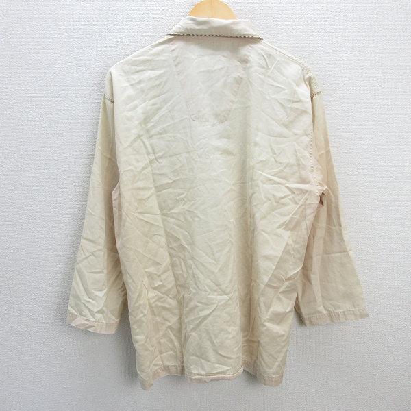 s■日本製■バーバリー/BURBERRY LONDON 胸ポケット付き 長袖シャツ/ルームウェア【M】べージュ/MENS/32【中古】｜1976maniraizu｜03