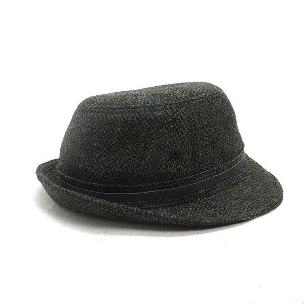 H□日本製□ボルサリーノ/Borsalino ウールハット 帽子【56.5cm】深緑
