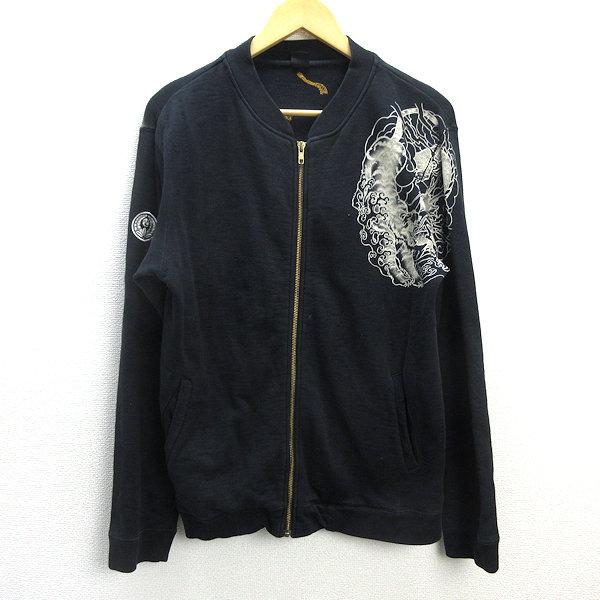 H□クロップドヘッズ/CROPPED HEADS 龍×虎 スウェットジャケットJKT【M 