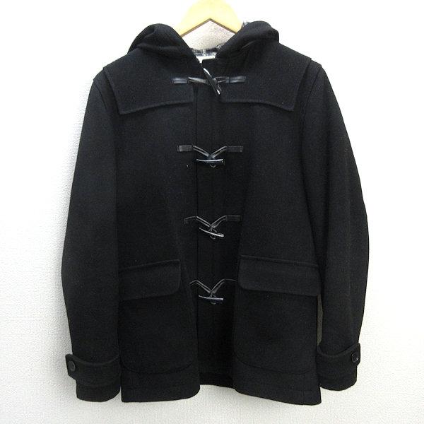 H□ナノユニバース/nano universe ショート丈 ダッフルコート【M】黒 