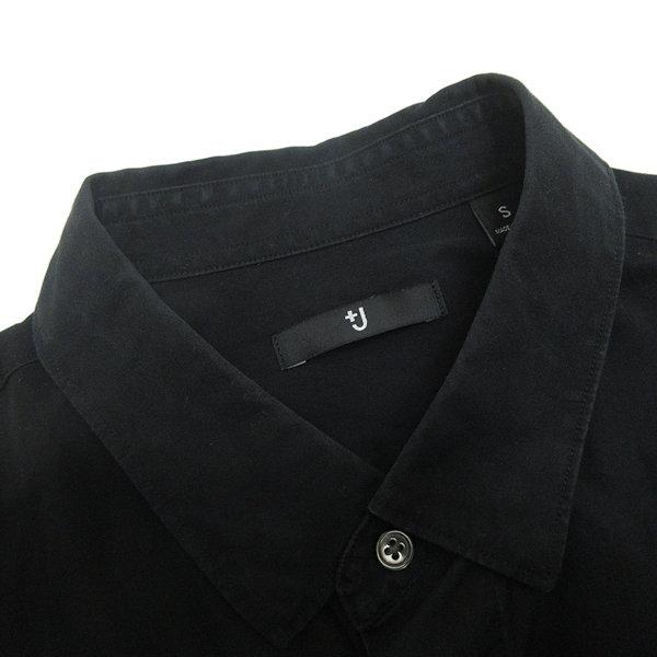 美品　山内　カシミヤタッチスーピマコットンシャツ 長袖シャツ　ブラック 美品 山内 カシミヤタッチスーピマコットンシャツ 長袖シャツ