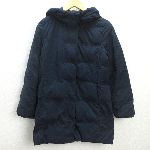 D□ユニクロ/UNIQLO シームレスダウンショートコート 420252【M】紺