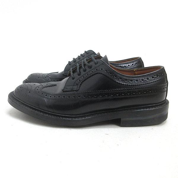 Q□【23 EE】リーガル/REGAL ウィングチップ レザーシューズ□黒/MENS